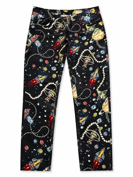 The Unbranded Brand Other - Novelty Space Rocket Print Pants Streetwear Unique